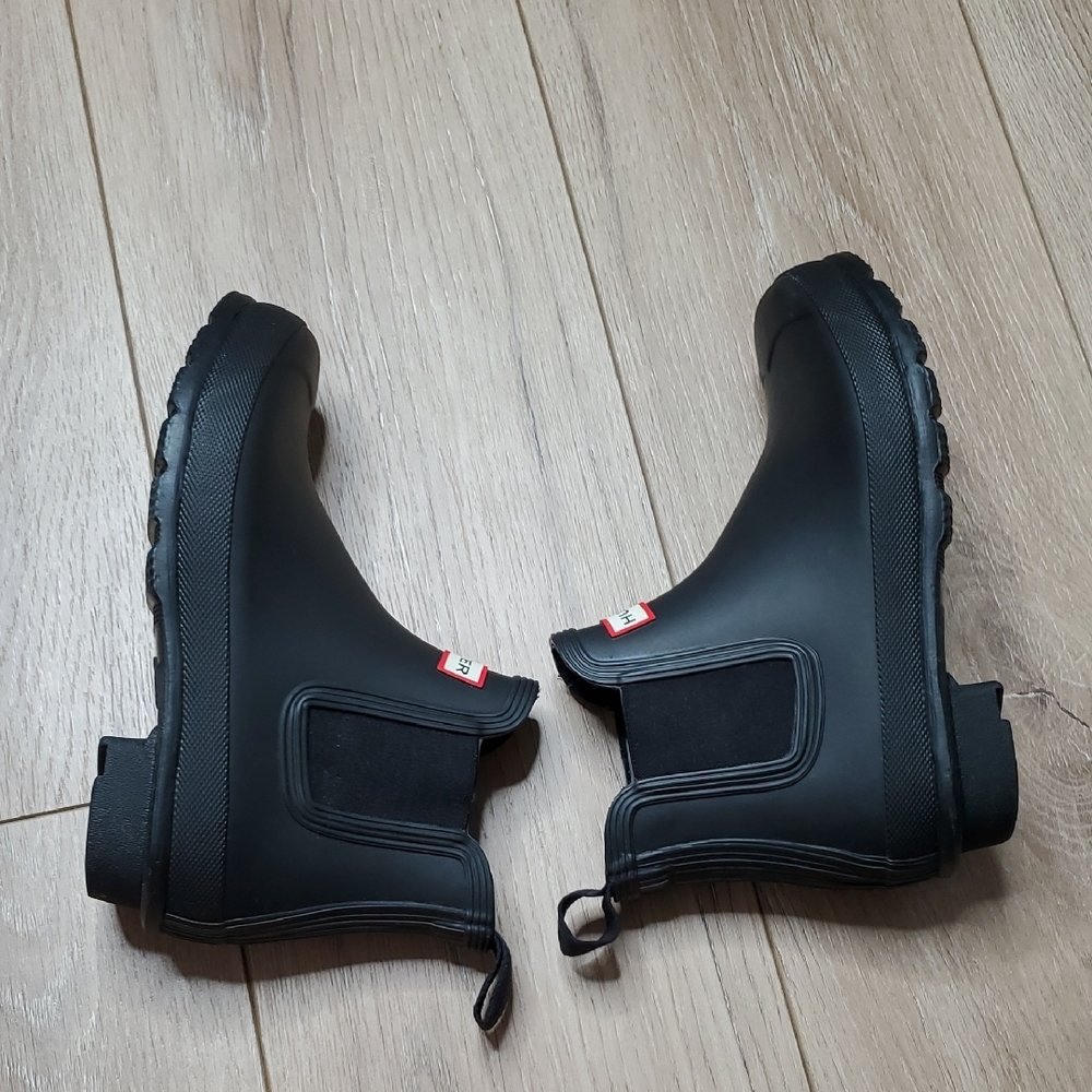 Hunter Original Black Chelsea Rain Boots Womens 8 - Picture 8 of 11